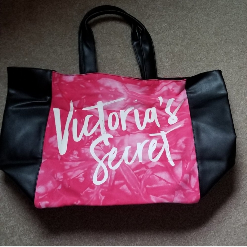 Victoria's Secret pink tie dye tote bag